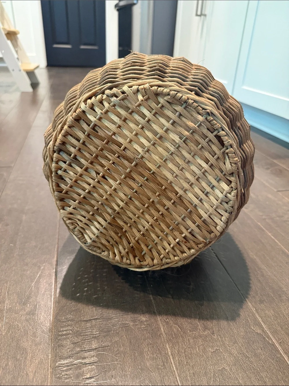 Studio McGee Woven Lidded Basket - Natural Brown